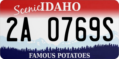 ID license plate 2A0769S