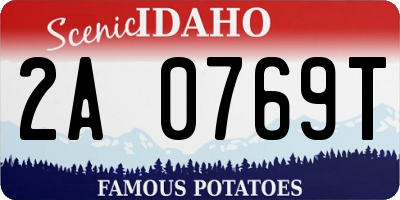 ID license plate 2A0769T