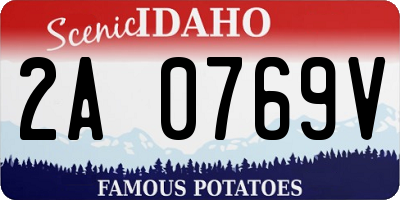 ID license plate 2A0769V