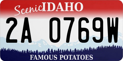 ID license plate 2A0769W
