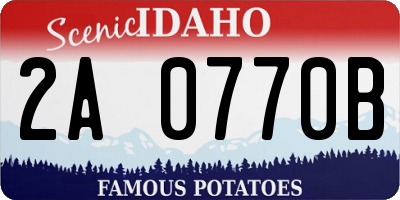 ID license plate 2A0770B
