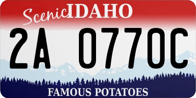 ID license plate 2A0770C