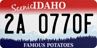 ID license plate 2A0770F