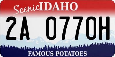 ID license plate 2A0770H