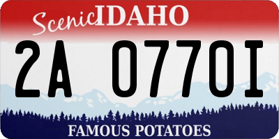 ID license plate 2A0770I