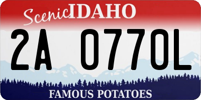 ID license plate 2A0770L