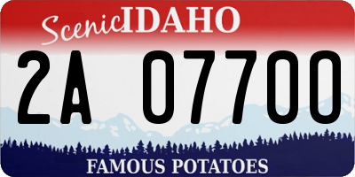 ID license plate 2A0770O
