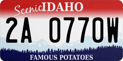 ID license plate 2A0770W