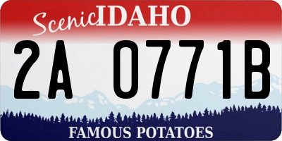 ID license plate 2A0771B