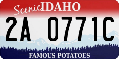 ID license plate 2A0771C