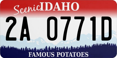 ID license plate 2A0771D