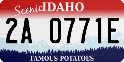ID license plate 2A0771E
