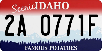 ID license plate 2A0771F