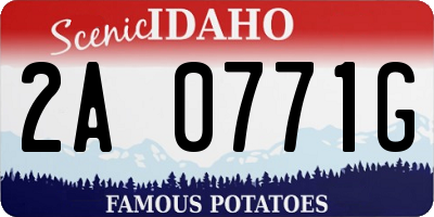 ID license plate 2A0771G