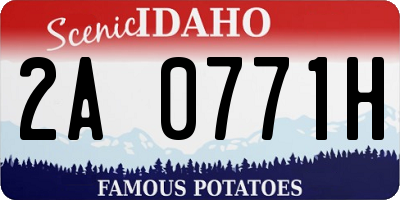 ID license plate 2A0771H