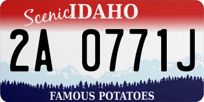 ID license plate 2A0771J