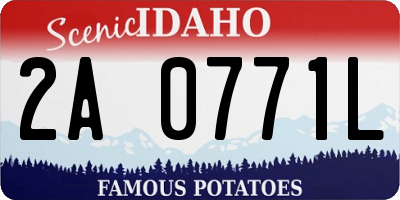 ID license plate 2A0771L