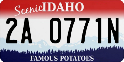 ID license plate 2A0771N
