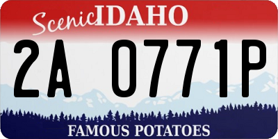 ID license plate 2A0771P