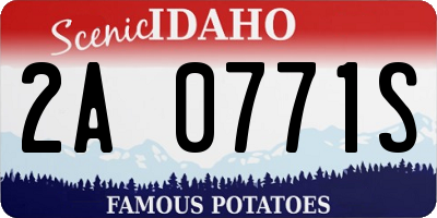ID license plate 2A0771S