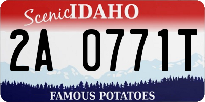 ID license plate 2A0771T