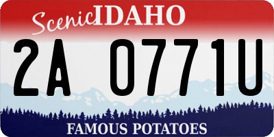 ID license plate 2A0771U