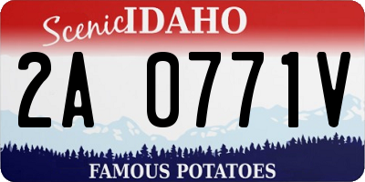 ID license plate 2A0771V