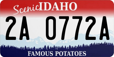 ID license plate 2A0772A