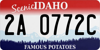 ID license plate 2A0772C
