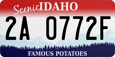 ID license plate 2A0772F