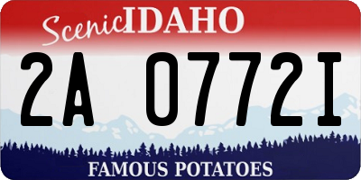 ID license plate 2A0772I