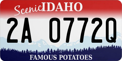ID license plate 2A0772Q