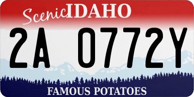 ID license plate 2A0772Y