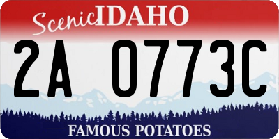ID license plate 2A0773C