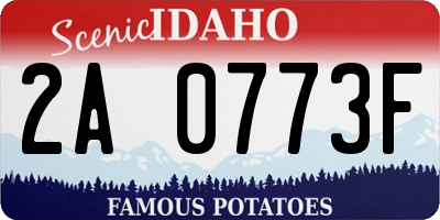 ID license plate 2A0773F