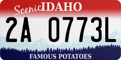 ID license plate 2A0773L