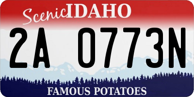 ID license plate 2A0773N