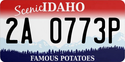 ID license plate 2A0773P