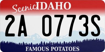 ID license plate 2A0773S