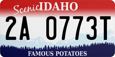 ID license plate 2A0773T