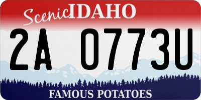 ID license plate 2A0773U