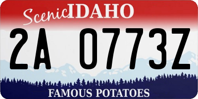 ID license plate 2A0773Z
