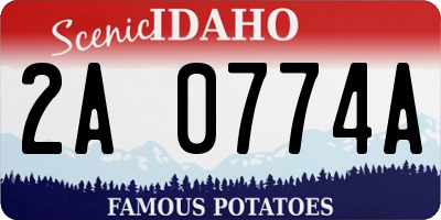 ID license plate 2A0774A