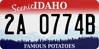ID license plate 2A0774B
