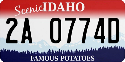 ID license plate 2A0774D