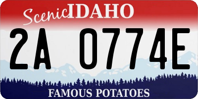 ID license plate 2A0774E