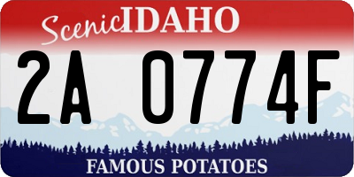 ID license plate 2A0774F