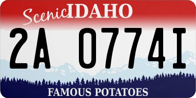 ID license plate 2A0774I