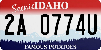 ID license plate 2A0774U