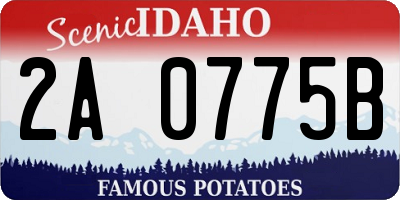 ID license plate 2A0775B